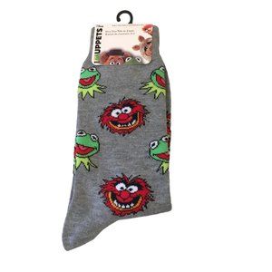 The MUPPETS ANIMAL & KERMIT Men's Crew Socks Size 6-12
